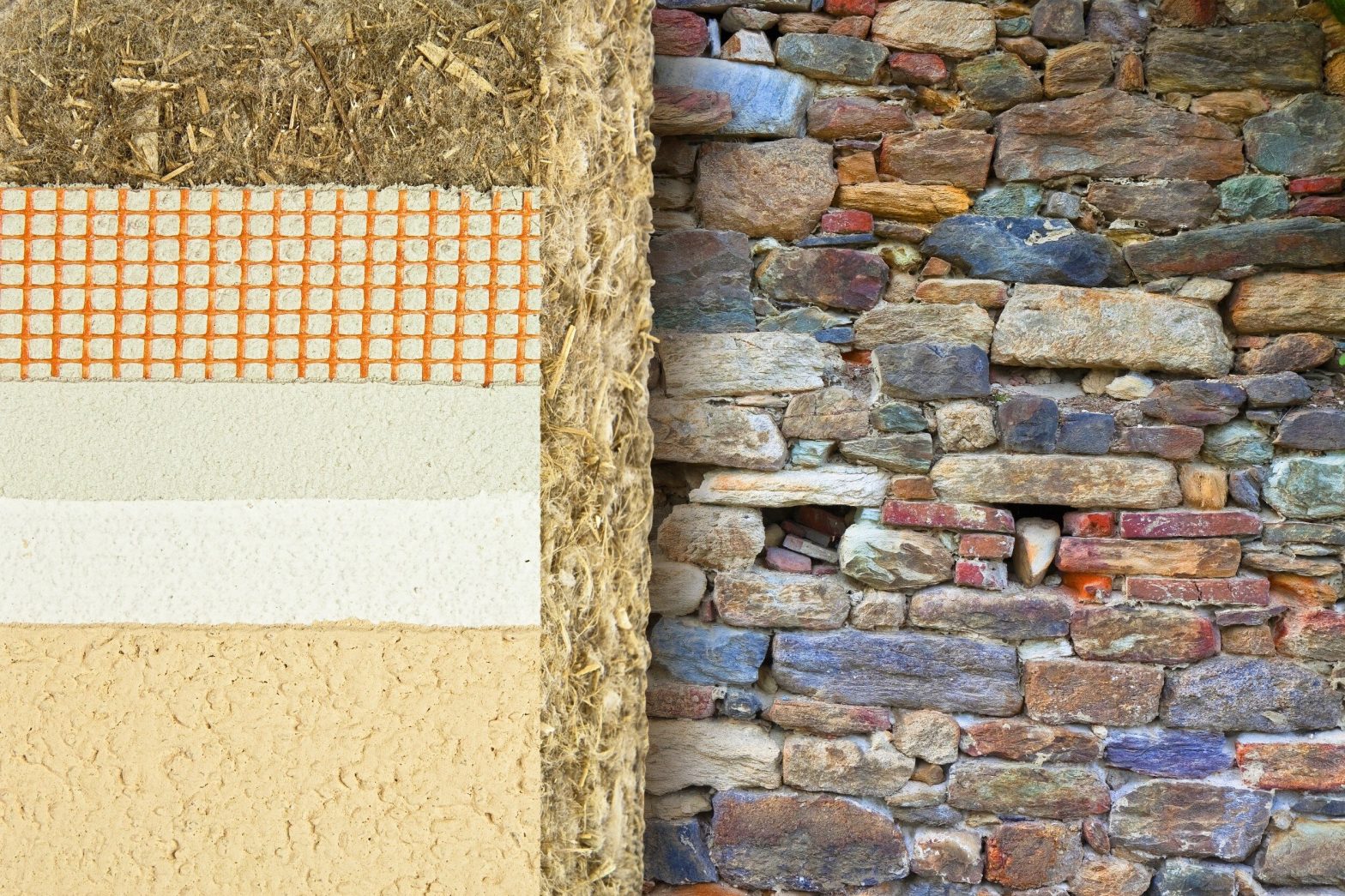 isolation mur en pierre avec chanvre